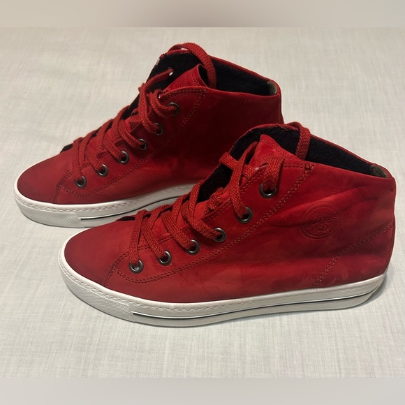 Paul Green Men’s Red Nubuck Shoes - Picture 4 of 13